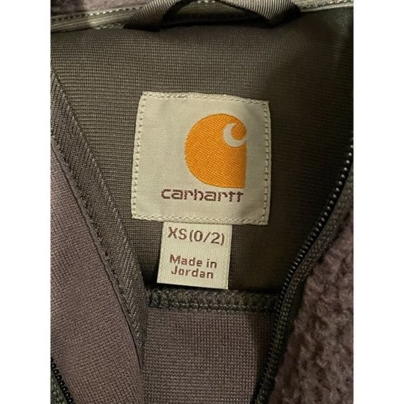 Carhartt Women's High Pile Fleece Jacket XS Gray Full Zip Long Sleeve Collared - Picture 4 of 4